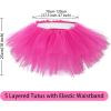 imageWomens Tutu Skirt Elastic 5 Layered Vintage Tulle Ballet Skirt Party Festival CostumeHot Pink