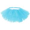 imageWomens Tutu Skirt Elastic 5 Layered Vintage Tulle Ballet Skirt Party Festival CostumeLight Blue