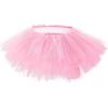 imageWomens Tutu Skirt Elastic 5 Layered Vintage Tulle Ballet Skirt Party Festival CostumeLight Pink