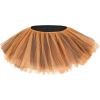 imageWomens Tutu Skirt Elastic 5 Layered Vintage Tulle Ballet Skirt Party Festival CostumeOrange Black