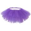 imageWomens Tutu Skirt Elastic 5 Layered Vintage Tulle Ballet Skirt Party Festival CostumePurple