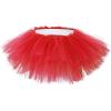 imageWomens Tutu Skirt Elastic 5 Layered Vintage Tulle Ballet Skirt Party Festival CostumeRed