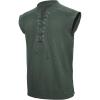 imageAmerican Trends Renaissance Costume Men Pirate Shirt Sleeveless Laceup Medieval Viking Outfit Steampunk Gothic Top TunicGreen