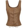 imageAmerican Trends Women Pirate Renaissance Vest Cosplay Costume Waistcoat Halloween Steampunk Gothic Medieval BodiceBrown