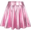 imageAmerican Trends Womens Mini Skirt Pleated Flared Skater Skirt Metallic Skirt Athletic Tennis SkirtCandy Pink