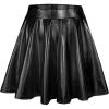 imageAmerican Trends Womens Mini Skirt Pleated Flared Skater Skirt Metallic Skirt Athletic Tennis SkirtShiny Black