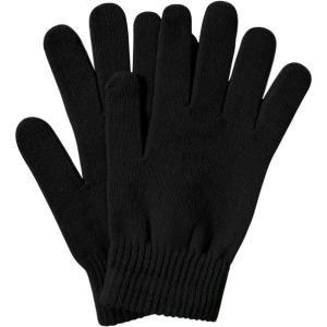 imageAmerican Trends Magic Knitted Gloves for Women Winter Warm Full Finger Mittens for Men Ladies Soft Stretchy Unisex GlovesBlack