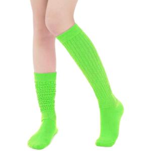 imageAmerican Trends Winter Knee High Slouch Socks for Women Soft Extra Long Scrunch Sock Slouch Boot Socks1 Pair Green
