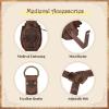 image2 Pcs Medieval Belt Renaissance Belt Viking Belt Ren Faire Leather Belt Pouch Renaissance AccessoriesBrowndragon
