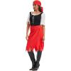 imageAmerican Trends Pirate Skirt Dress Halloween Costume Women Men Pirate Head Scarf Pirate Cosplay Accessories Bandana HeadbandBlack  Red