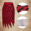 imageAmerican Trends Pirate Skirt Dress Halloween Costume Women Men Pirate Head Scarf Pirate Cosplay Accessories Bandana HeadbandBlack  Red
