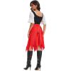 imageAmerican Trends Pirate Skirt Dress Halloween Costume Women Men Pirate Head Scarf Pirate Cosplay Accessories Bandana HeadbandBlack  White