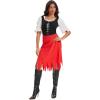 imageAmerican Trends Pirate Skirt Dress Halloween Costume Women Men Pirate Head Scarf Pirate Cosplay Accessories Bandana HeadbandRed