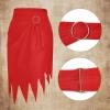 imageAmerican Trends Pirate Skirt Dress Halloween Costume Women Men Pirate Head Scarf Pirate Cosplay Accessories Bandana HeadbandRed