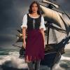 imageAmerican Trends Pirate Skirt Dress Halloween Costume Women Men Pirate Head Scarf Pirate Cosplay Accessories Bandana HeadbandWine Red