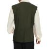 imageAmerican Trends Renaissance Costume Men Renaissance Vest Costume Medieval Costumes Laceup Waistcoat Halloween Pirate VestArmy Green
