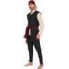 imageAmerican Trends Renaissance Costume Men Renaissance Vest Costume Medieval Costumes Laceup Waistcoat Halloween Pirate VestBlack