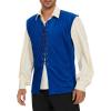 imageAmerican Trends Renaissance Costume Men Renaissance Vest Costume Medieval Costumes Laceup Waistcoat Halloween Pirate VestBlue