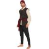 imageAmerican Trends Renaissance Costume Men Renaissance Vest Costume Medieval Costumes Laceup Waistcoat Halloween Pirate VestCoffee Brown