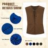 imageAmerican Trends Renaissance Costume Men Renaissance Vest Costume Medieval Costumes Laceup Waistcoat Halloween Pirate VestWine Red