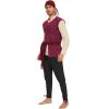 imageAmerican Trends Renaissance Costume Men Renaissance Vest Costume Medieval Costumes Laceup Waistcoat Halloween Pirate VestWine Red
