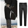 imageGothic Pants for Men Cosplay Victorian Pants Steampunk Costume Pants Halloween Medieval Vintage Cosplay Trousers Pirate PantsBlack