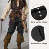 imageGothic Pants for Men Cosplay Victorian Pants Steampunk Costume Pants Halloween Medieval Vintage Cosplay Trousers Pirate PantsBlack