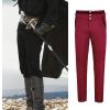 imageGothic Pants for Men Cosplay Victorian Pants Steampunk Costume Pants Halloween Medieval Vintage Cosplay Trousers Pirate PantsWine Red