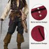imageGothic Pants for Men Cosplay Victorian Pants Steampunk Costume Pants Halloween Medieval Vintage Cosplay Trousers Pirate PantsWine Red