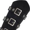 imageLeather Gauntlet Wristband Medieval Bracers 1 Pair Viking Wrist Retro Renaissance Guards Vintage Costumes AccessoriesBlack