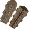 imageLeather Gauntlet Wristband Medieval Bracers 1 Pair Viking Wrist Retro Renaissance Guards Vintage Costumes AccessoriesBrown