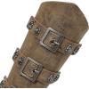 imageLeather Gauntlet Wristband Medieval Bracers 1 Pair Viking Wrist Retro Renaissance Guards Vintage Costumes AccessoriesBrown