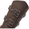 imageLeather Gauntlet Wristband Medieval Bracers 1 Pair Viking Wrist Retro Renaissance Guards Vintage Costumes AccessoriesCoffee