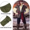 imageMens Pirate Pants Ankle Banded Renaissance Pants Medieval Viking Navigator Pants Halloween Costume Cosplay with DrawstringsArmy Green