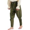 imageMens Pirate Pants Ankle Banded Renaissance Pants Medieval Viking Navigator Pants Halloween Costume Cosplay with DrawstringsArmy Green