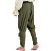 imageMens Pirate Pants Ankle Banded Renaissance Pants Medieval Viking Navigator Pants Halloween Costume Cosplay with DrawstringsArmy Green