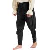 imageMens Pirate Pants Ankle Banded Renaissance Pants Medieval Viking Navigator Pants Halloween Costume Cosplay with DrawstringsBlack
