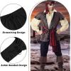 imageMens Pirate Pants Ankle Banded Renaissance Pants Medieval Viking Navigator Pants Halloween Costume Cosplay with DrawstringsBlack