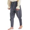 imageMens Pirate Pants Ankle Banded Renaissance Pants Medieval Viking Navigator Pants Halloween Costume Cosplay with DrawstringsGrey