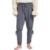 imageMens Pirate Pants Ankle Banded Renaissance Pants Medieval Viking Navigator Pants Halloween Costume Cosplay with DrawstringsGrey