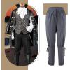imageMens Pirate Pants Ankle Banded Renaissance Pants Medieval Viking Navigator Pants Halloween Costume Cosplay with DrawstringsGrey