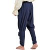 imageMens Pirate Pants Ankle Banded Renaissance Pants Medieval Viking Navigator Pants Halloween Costume Cosplay with DrawstringsNavy Blue