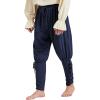 imageMens Pirate Pants Ankle Banded Renaissance Pants Medieval Viking Navigator Pants Halloween Costume Cosplay with DrawstringsNavy Blue