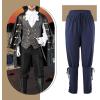imageMens Pirate Pants Ankle Banded Renaissance Pants Medieval Viking Navigator Pants Halloween Costume Cosplay with DrawstringsNavy Blue