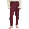 imageMens Pirate Pants Ankle Banded Renaissance Pants Medieval Viking Navigator Pants Halloween Costume Cosplay with DrawstringsWine Red