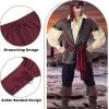 imageMens Pirate Pants Ankle Banded Renaissance Pants Medieval Viking Navigator Pants Halloween Costume Cosplay with DrawstringsWine Red