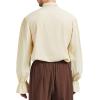 imageMens Pirate Shirt Medieval Renaissance Victorian Costume Ruffled Steampunk Vampire Gothic Halloween TopsBeige