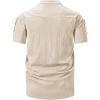 imageMens Pirate Shirt Medieval Renaissance Viking Costume Short Sleeve Shirt Steampunk Retro Gothic Costume TopZ Beige