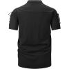 imageMens Pirate Shirt Medieval Renaissance Viking Costume Short Sleeve Shirt Steampunk Retro Gothic Costume TopZ Black