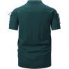 imageMens Pirate Shirt Medieval Renaissance Viking Costume Short Sleeve Shirt Steampunk Retro Gothic Costume TopZ Dark Green